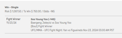 e_s_p_n_ben's tweet photo. Absolutely monster #ufc card from the B.E.N. ai overnight! Make it 9 straight winning days in a row! 😤🥳😎

NFL is tomorrow click the link and lock in with us! https://t.co/3E1vxZYJHf 

Use code:BEN for half off your 1st month!

#prizepicks #playerprops #POTD #NBA #ufc #fanduel #DraftKing #NCAA #PlayerProps #DFS #mlb #atp #NBAPlayoffs #underdog #soccer #epl #mls #LaLiga #nfl #NCAAFootball