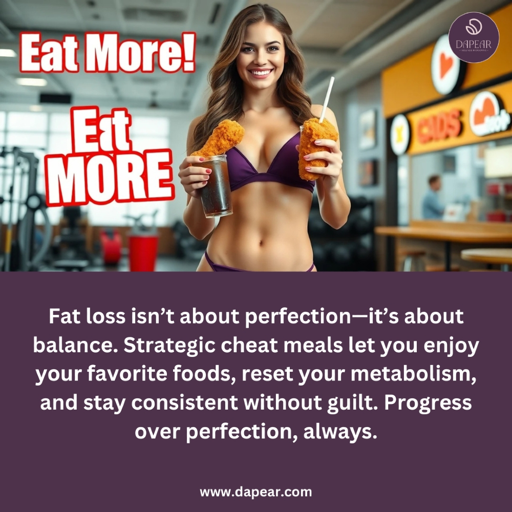 StoreDapear's tweet image. #CheatMeals #FatLossTips #HealthyEating #FlexibleDieting #BalancedLiving #WeightLossJourney #DapearWellness