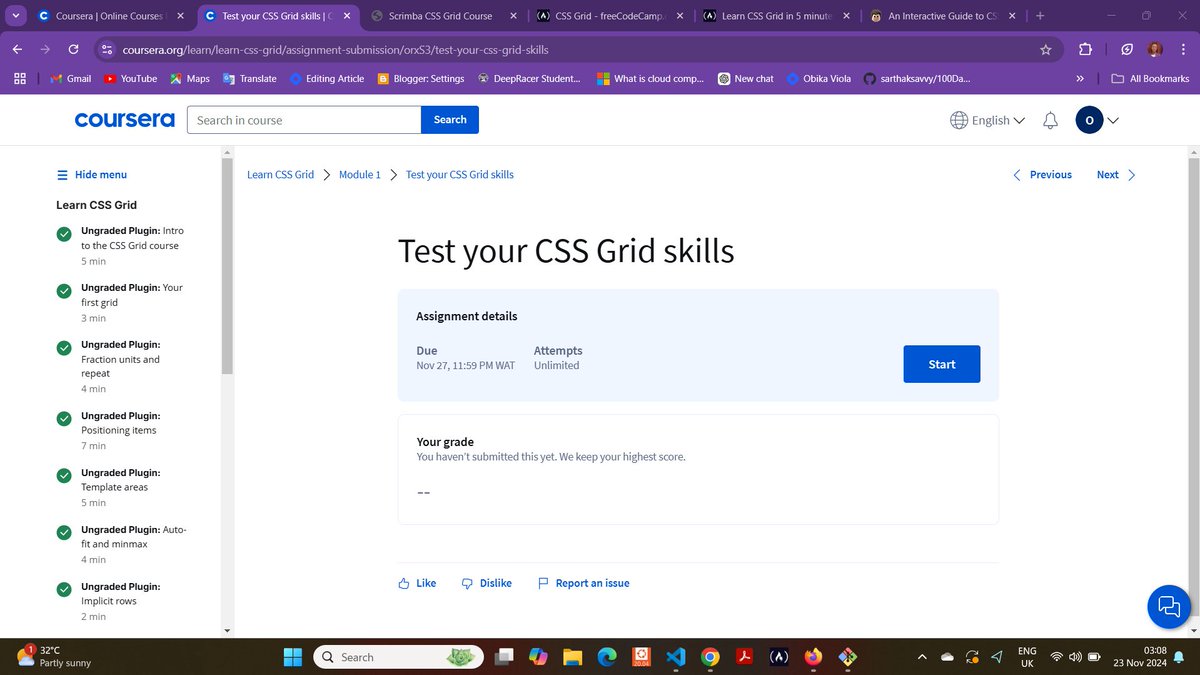 obika_viola's tweet image. About to begin graded assignment 🤞🏾🤞🏾🤞🏾

#CSSGrid
#CSS