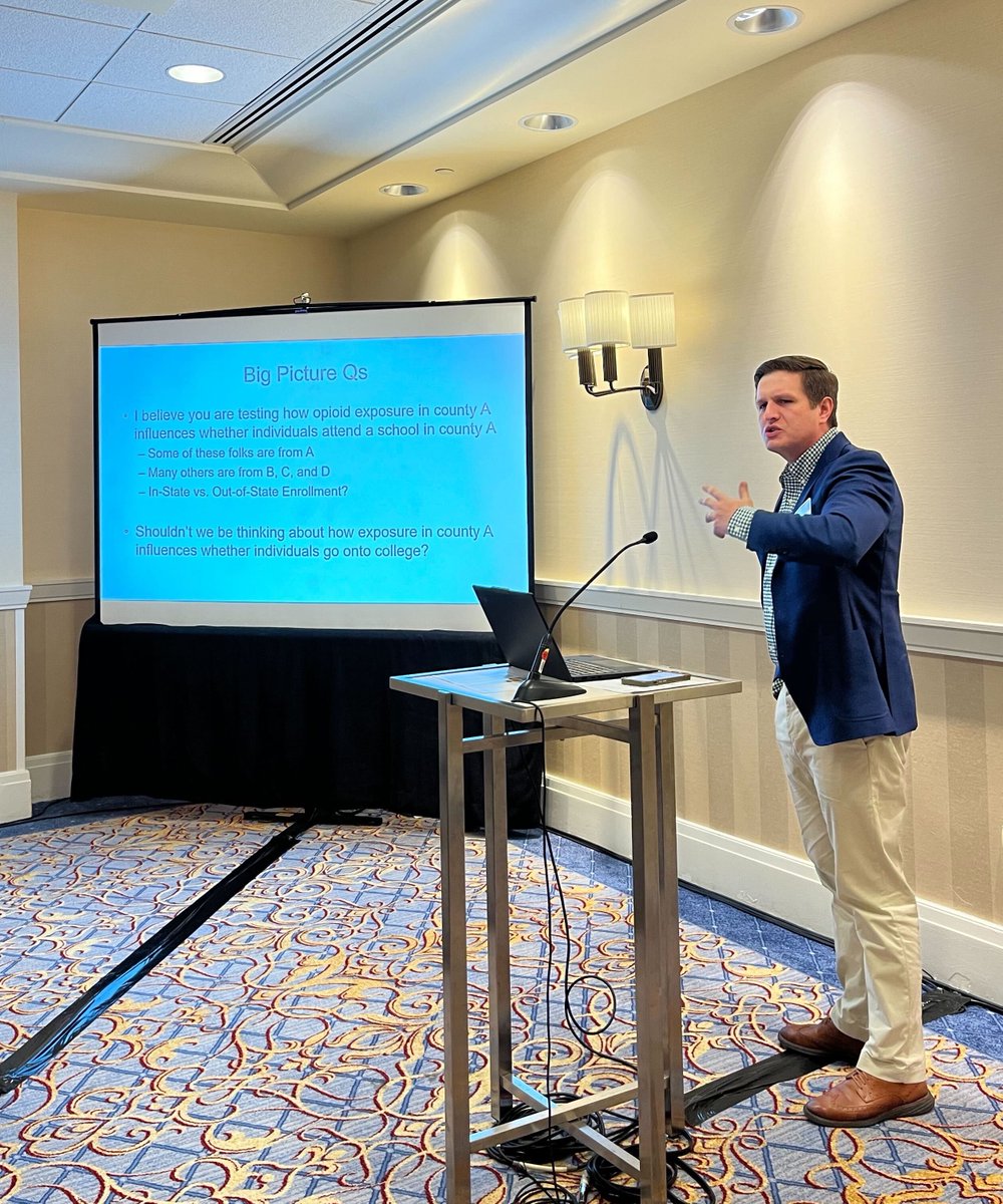 School of Public Affairs (@au_spa) on Twitter photo ☀️ Saturday morning at #2024APPAM w/ SPA Prof. <a href="/bf_churchill/">Brandyn Churchill</a> discussing “Opioids and Human Capital Over the Life Course.” The session explores groundbreaking research on how opioids impact maternal employment, early test scores, and education outcomes using rich data and causal ☀️ Saturday morning at #2024APPAM w/ SPA Prof. <a href="/bf_churchill/">Brandyn Churchill</a> discussing “Opioids and Human Capital Over the Life Course.” The session explores groundbreaking research on how opioids impact maternal employment, early test scores, and education outcomes using rich data and causal