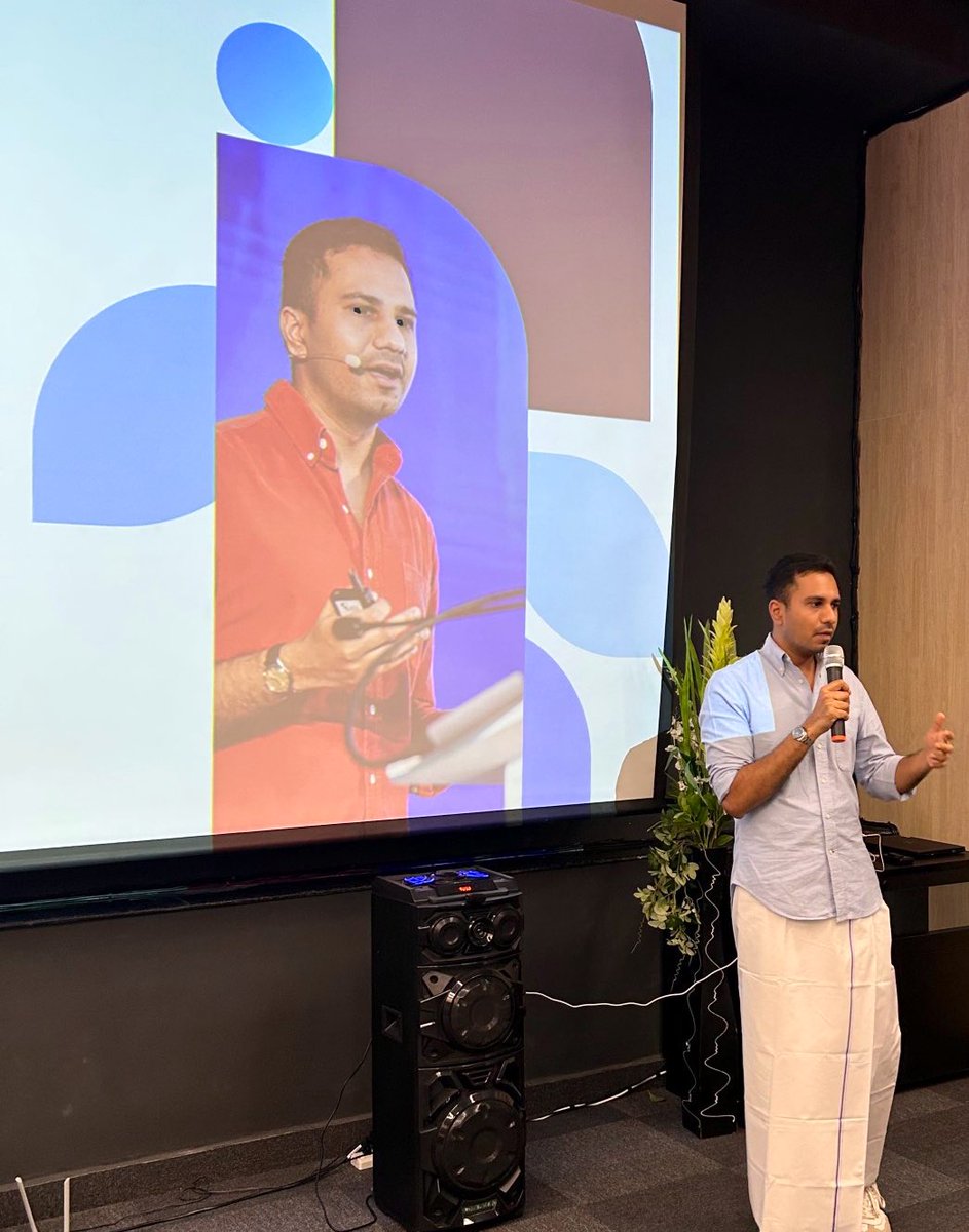 I got to speak wearing a traditional tamil veshti! :)