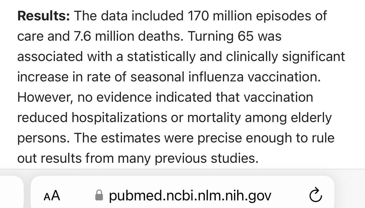 DO NOT GET A FLU SHOT. YOU ARE WASTING YOUR TIME.

And they carry a very small but real risk of serious side effects