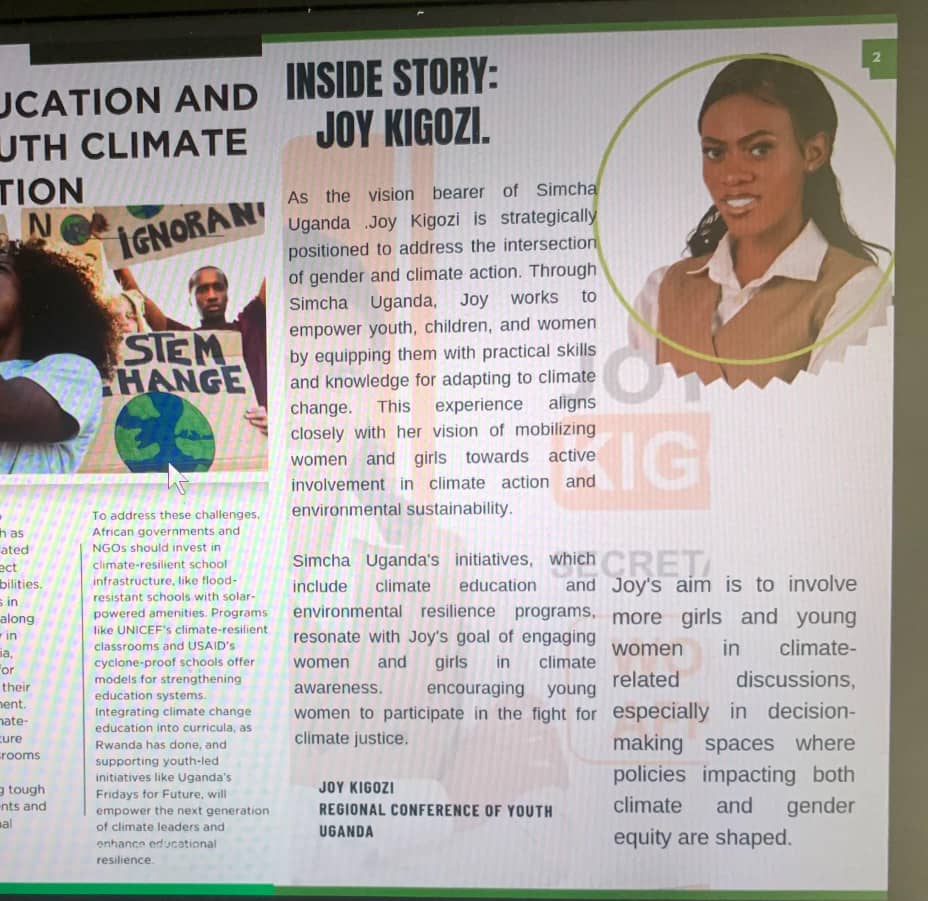 Joykigozi_'s tweet image. I  am humbled to be recognized by The Climate Change Encyclopedia where they highlighted my passion for empowering Girls &amp;amp; Young women in climate decision-making which is key to sustainable solutions.
 🌍 #ClimateAction #GirlsInClimate #YouthLeadership