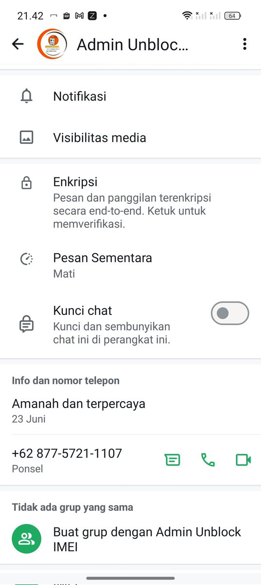 adoths's tweet photo. @CCICPolri penipuan berkedok jasa unblock imei. Minta pembayaran sebesar 1jt https://t.co/de3pI7lSKI