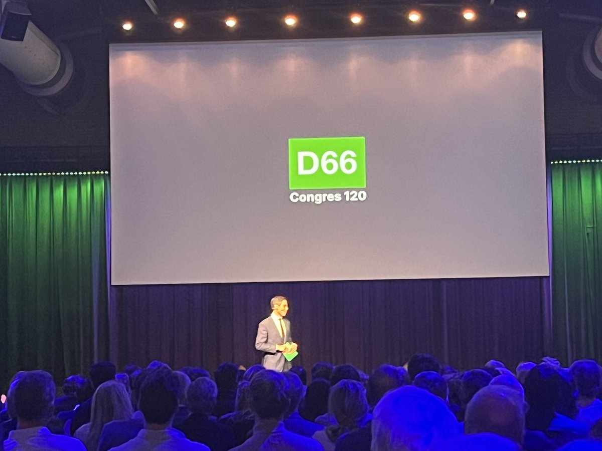 Vandaag naar een zeer druk D66 congres geweest met een zeer inspirerende speech van <a href="/RobJetten/">Rob Jetten</a>! 
ad.nl/politiek/onder…