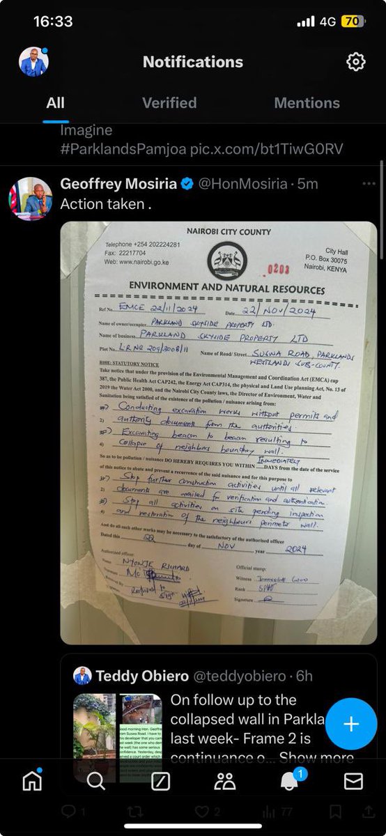 teddyobiero's tweet photo. @HonMosiria  imagine even after your solid intervention yesterday complete with an enforceable document not to mention court order, the site is a beehive. 
This simply means the small sub county office Headed By Jane Ndanu is insubordination of your authority as CEC and should be removed from Parklands immediately for aiding and abetting illegal construction 🏗️ activities.
The Parklands residents are ready to picket 🪧 and follow all available legal means to stop this and serve an example. Few rogue developers and corrupt officials at the sub county will not hold the whole community at ransom.
#EnoughisEnough
#ParklandsPamoja 
#Parklandsischoking
@SakajaJohnson 
@HEBabuOwino 
@MikeSonko 
@citizentvkenya 
@Tuko_co_ke 
@K24Tv 
@tv47news 
@DCI_Kenya 
@EACCKenya 
@StateHouseKenya 
@parklandspamoja 
@ANMRA2022 
@metro_alliance_ 
@HonTimWanyonyi