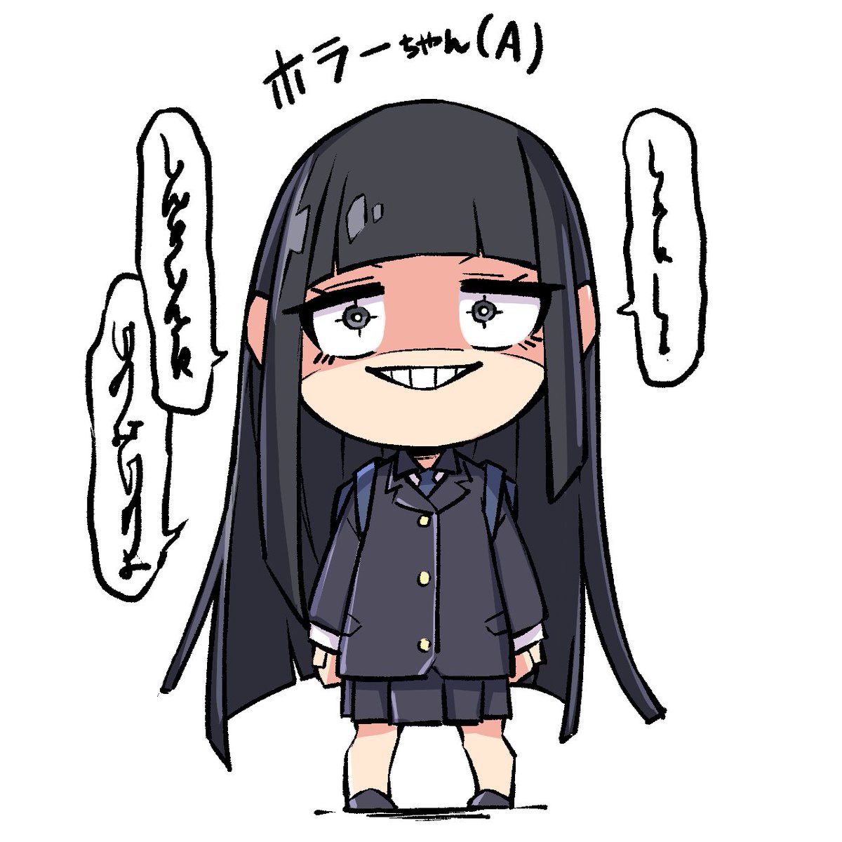 オリジナルのちびキャラ
不気味系・怖い系の女の子とかは永遠に描ける気がする
(3枚目は、流し聞きしてた動画にインスパイアされて生まれた子) 