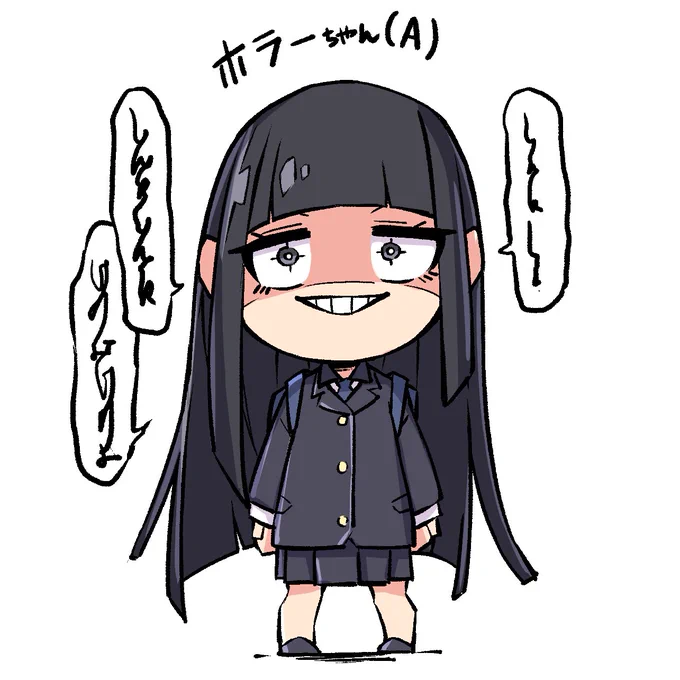 オリジナルのちびキャラ
不気味系・怖い系の女の子とかは永遠に描ける気がする
(3枚目は、流し聞きしてた動画にインスパイアされて生まれた子) 
