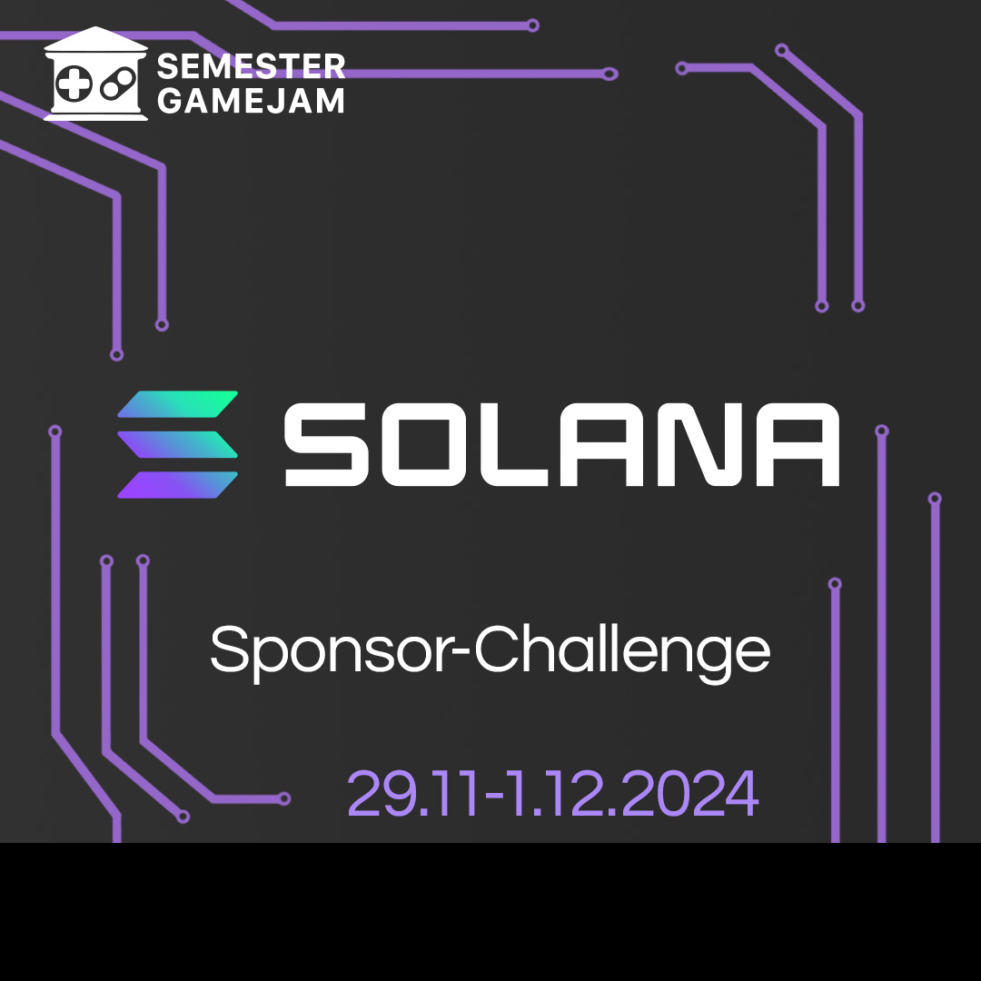 Die Sponsor-Challenge wartet. Unser Sponsor Solana hat euch eine besondere Aufgabe gestellt: Integriert Solana in euer Game.  Als Hilfsmittel gibt es Youtube Tutorials youtube.com/watch?list=PLc… und die Documentation docs.superteamde.fun/superteam-germ….  Fühlt ihr euch der Aufgabe gewachsen?