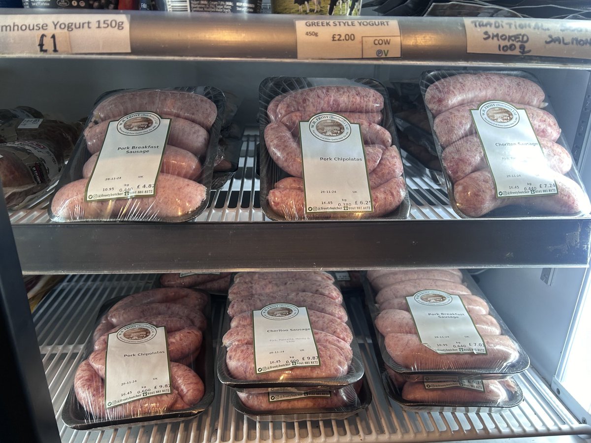 EpicerieLudo's tweet image. Ludo went for a nice drive to Marton this morning & brought back plenty of gorgeous WH Frost Sausages with him to #Chorlton @frostybutcher Have a nice weekend all!