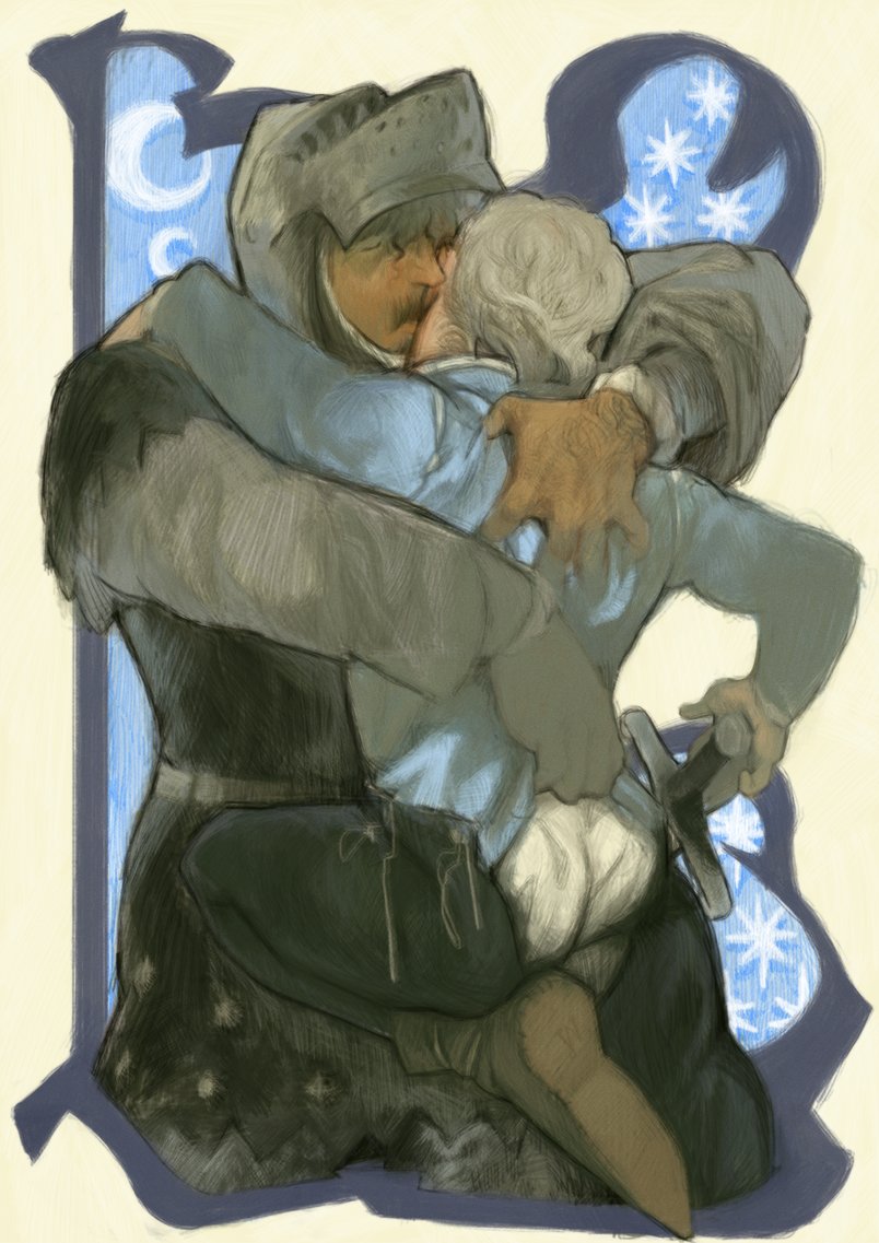 juunipupu's tweet photo. Knight and the kiss of yearning https://t.co/lrJA5xDrVO