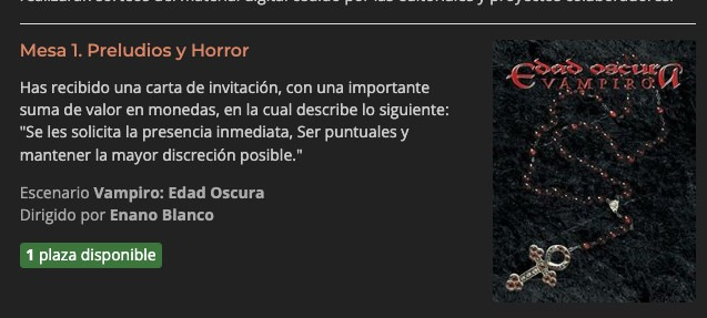 ¡QUEDAN SOLO 5 PLAZAS!

nivel20.com/events/on-rol-…