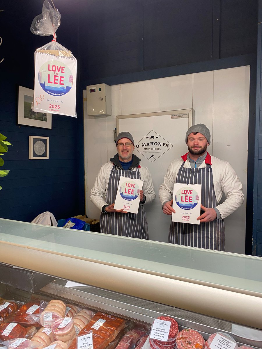 Save Cork City (@savecorkcity) on Twitter photo The wonderful O'Mahonys in the <a href="/EnglishMarket/">The English Market</a> have #LOVEtheLEE calendars in stock for 2025
Pop into Eoin, Eimear, Calvin and co and get yours :-)
Thank you so much to @guilderdbutcher for your constant support for #SaveCorkCity
#LOVEtheLEE not the WALLs The wonderful O'Mahonys in the <a href="/EnglishMarket/">The English Market</a> have #LOVEtheLEE calendars in stock for 2025
Pop into Eoin, Eimear, Calvin and co and get yours :-)
Thank you so much to @guilderdbutcher for your constant support for #SaveCorkCity
#LOVEtheLEE not the WALLs