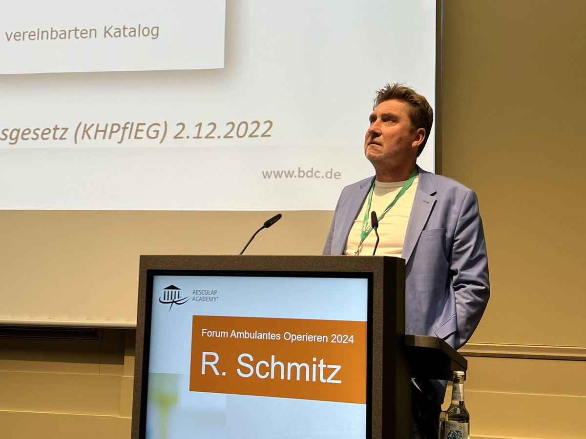 Werden in 🇩🇪 hergestellte #Qualitätsprodukte wie Implantate künftig hierzulande nicht mehr verwendet? R.Schmitz beim Forum ambulantes Operieren: Sachkostenproblem bei der #Ambulantisierung = Draht statt Schrauben im Fuß - ansonsten Verlust durch #HDRG: 400 Euro und Sachkosten.
