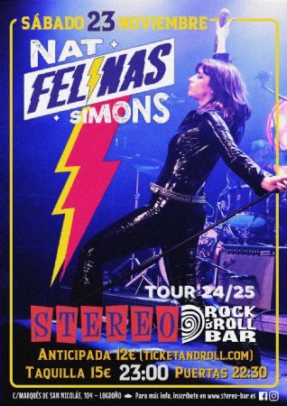 FansdeLoquillo's tweet photo. Esta noche disfrutaremos del mejor R’n’R “Felino” a manos de @Nat_Simons y su banda en el #StereoRockAndRollBar de #Logroño. #NatSimons #Felinas #RockAndRoll #Música #Rock https://t.co/AAgSWFh48L