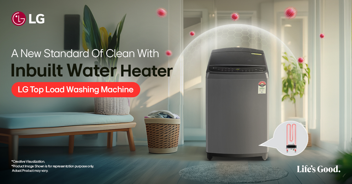 LGIndia's tweet photo. Bring home a washing machine that redefines clean! With LG inbuilt water heater, stubborn stains don’t stand a chance, and every wash is more hygienic.
Know more at https://t.co/E2K3zmRXVm
#LG #LGIndia #LifesGood #LGTopLoad #LGWashingMachines #SteamTechnology #LaundrySimplified https://t.co/KxdDwZOKwk