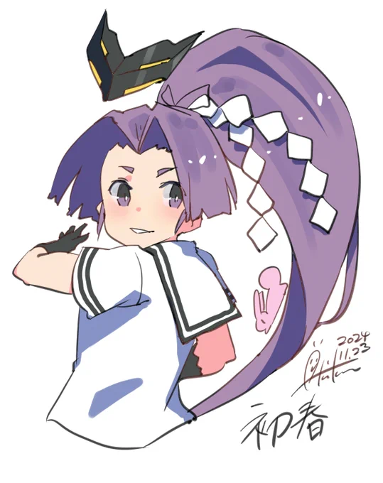 初春『推して参るぞ!』#艦これ #初春#艦これ版深夜の真剣お絵描き60分一本勝負#艦これ版真剣お絵描き60分一本勝負_20241123 