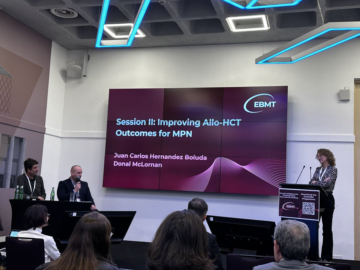 GonzaloBentoli1's tweet photo. Improving the outcome in MF.
A lot to investigate 🔬 and have real life data, especially in GvHD prophylaxis.
Chair: @DrLornan Hernandez Boluda JC. https://t.co/DkgLWyxtdW