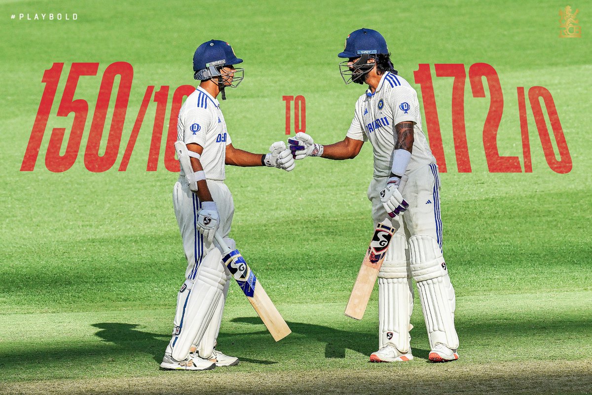 RichKettle07's tweet photo. From 150/10 to 172/0

- India 🇮🇳 Dominating Australia in Perth 🤯 As I said earlier, Yashasvi Jaiswal is the "NEXT BIG THING" 👏🏻

#INDvAUS https://t.co/RwWaQT4Q9A