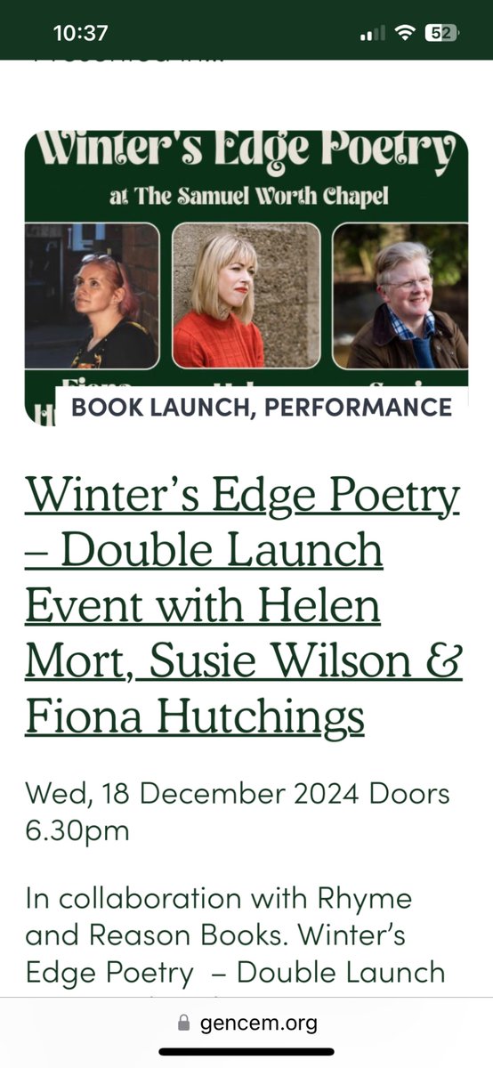 Concordmoose's tweet image. Delighted to announce this triple reading &amp;amp; double @VervePoetryPres  launch w’ @FeeHutch &amp;amp; @HelenMort #Sheffield Samuel Worth Chapel @SheffieldGenCem 18 Dec 7pm. Three books about brains on the edge. 🎄Bar &amp;amp; books w’ @RhymeAndReas Book: bit.ly/4fFHxDo #DisabledPoetsPrize