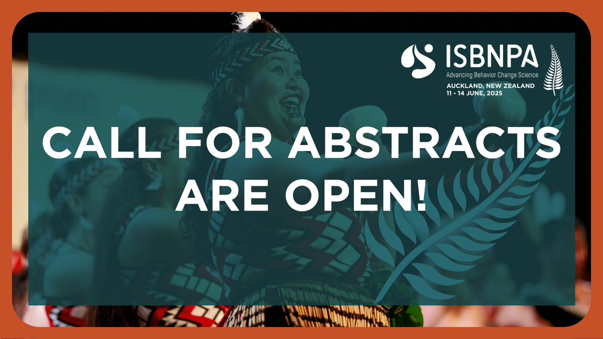 Great news! The #ISBNPA2025 Abstract Submission Deadline has been extended to November 29! 🎉✨
With over 400 submissions already, don’t miss your chance to be part of our annual meeting in stunning #NewZealand 🌏
Submit your abstract today! 👉 loom.ly/Laq07os