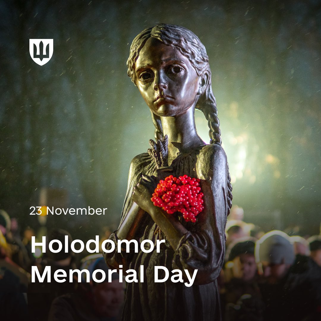 DefenceU's tweet image. The goal of russian occupiers has remained unchanged for centuries: to erase Ukraine from the world map. 

The Holodomor Memorial Day serves as a stark reminder that the enemy is willing to use any means to achieve its goals—even hunger as a weapon. It is a day when we honor the…
