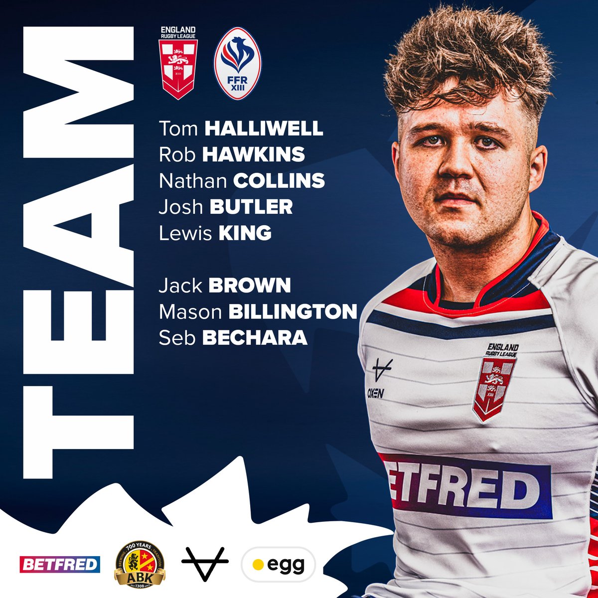 👇 The side for this afternoon is locked in!

📺 Watch #EnglandRL Wheelchair 🆚 France on the England Rugby League Youtube Channel

👉bit.ly/4g0NURP