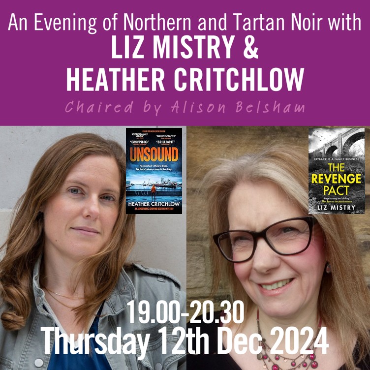 Dr Liz Mistry #TheRevengePact (@lizmistryauthor) on Twitter photo Fancy an evening of Tartan Noir with me & <a href="/h_critchlow/">Heather Critchlow</a> ably chaired by
<a href="/AlisonBelsham/">Alison Belsham</a> at the fabulous <a href="/EdinBookshop/">The Edinburgh Bookshop</a>
Are we Scotland's answer to Charlie's Angels? Probs not, but do come along!
Thur 12 Dec 2024 at 7PM
#scottishbookstagram #readingcommunity
<a href="/HQstories/">HQ Stories</a> <a href="/lblaUK/">Lorella Belli Agency Ltd</a> Fancy an evening of Tartan Noir with me & <a href="/h_critchlow/">Heather Critchlow</a> ably chaired by
<a href="/AlisonBelsham/">Alison Belsham</a> at the fabulous <a href="/EdinBookshop/">The Edinburgh Bookshop</a>
Are we Scotland's answer to Charlie's Angels? Probs not, but do come along!
Thur 12 Dec 2024 at 7PM
#scottishbookstagram #readingcommunity
<a href="/HQstories/">HQ Stories</a> <a href="/lblaUK/">Lorella Belli Agency Ltd</a>