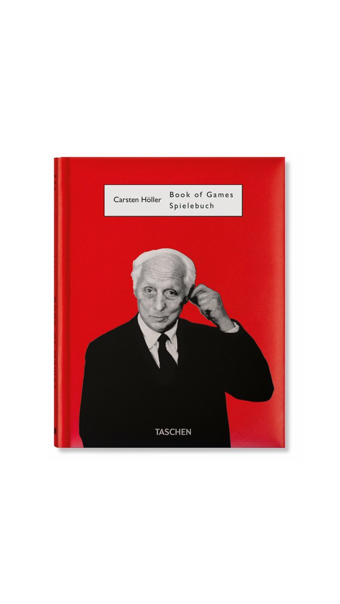 TASCHEN's tweet image. Carsten Höller’s ‘Book of Games’: a collection of odd tasks and mischievous game-play.
Master of playful installations, #artist #CarstenHoller wants audiences to join in. With this set of 336 #games, readers can #play alone or in groups, with no props required.
Explore the…