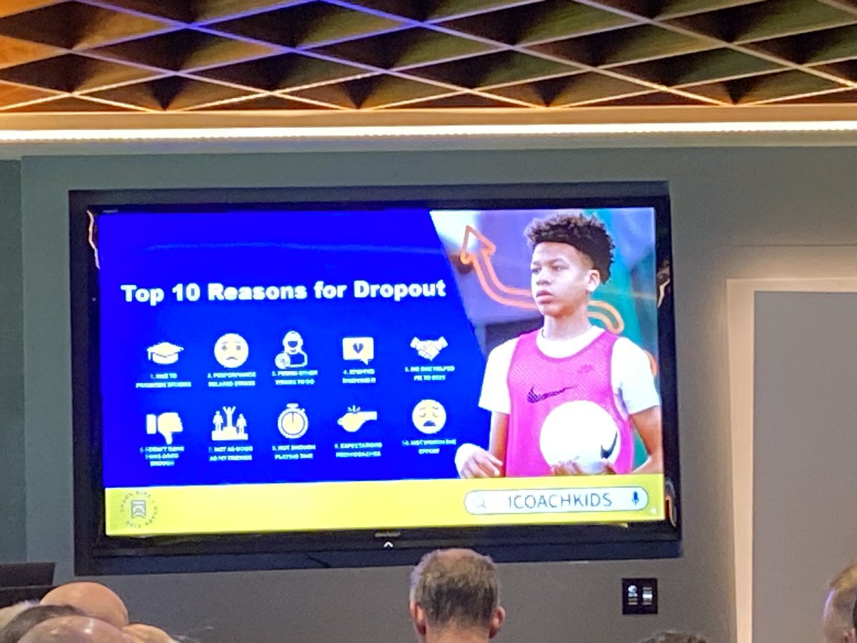 GAA National Coaching Conference:

Top 5 reasons for youth Dropout in sport globally:

1. Had to prioritise studies

2. Performance related stress 

3. Stopped enjoying it 

4. Found other things to do

5. Nobody asked me to stay 😔