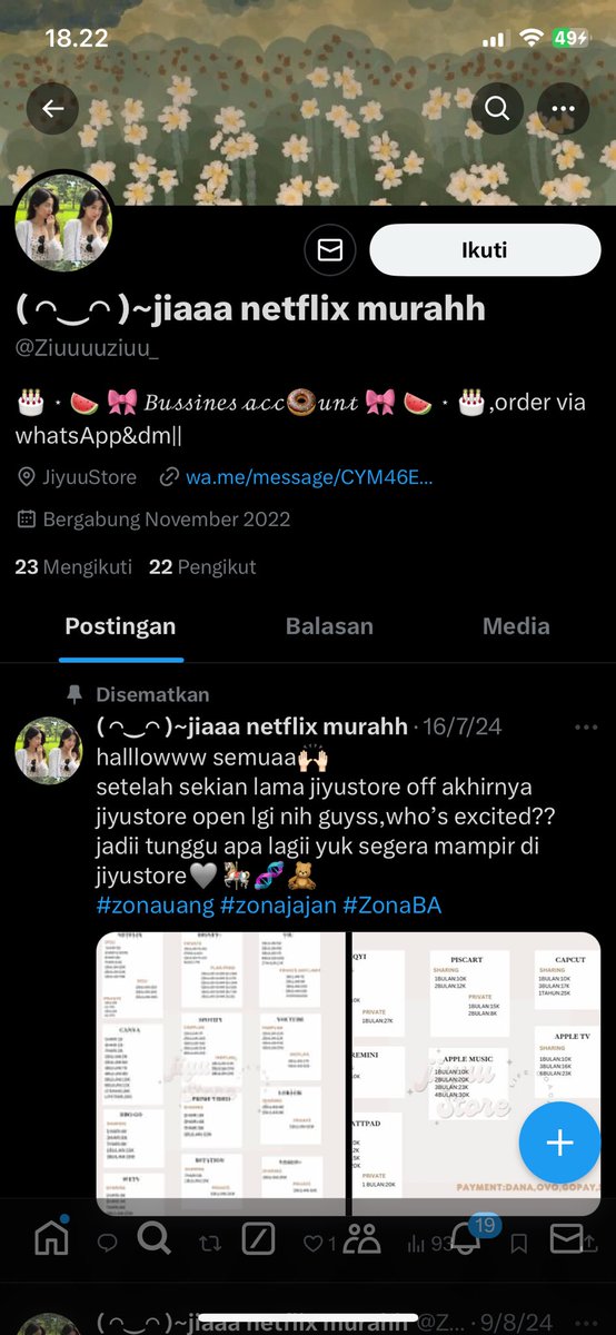 ziizilaa_'s tweet photo. AKUN AKU YG INI LUPA SANDI NYAA GUYSSS,JDI AYO MUTUALAN LAGII GUYS
#zonajajan #zonauang #moots https://t.co/q0t0YTKdXc