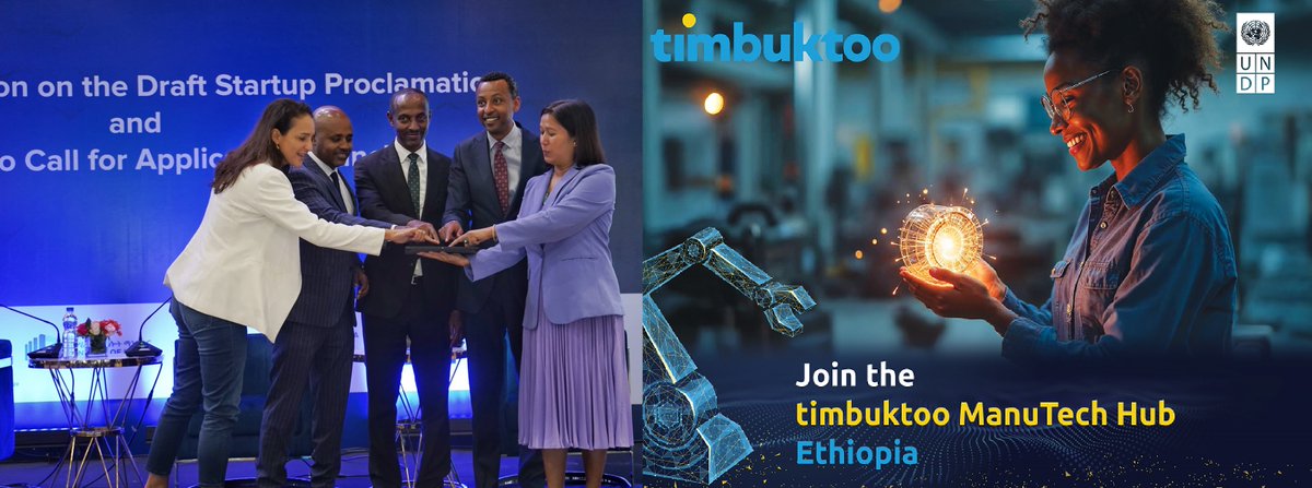 #Ethiopia  is calling on innovative #African #startups to join the newly launched #timbuktoo manufacturing technology hub.

Application is now open ! bit.ly/3OmGw7l   #ManuTech
