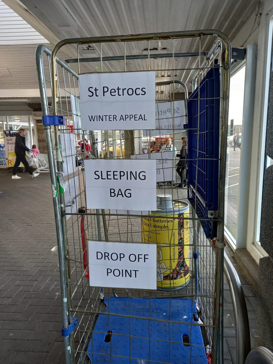 Please help this winter by donating unwanted sleeping bags to Tesco Camborne
