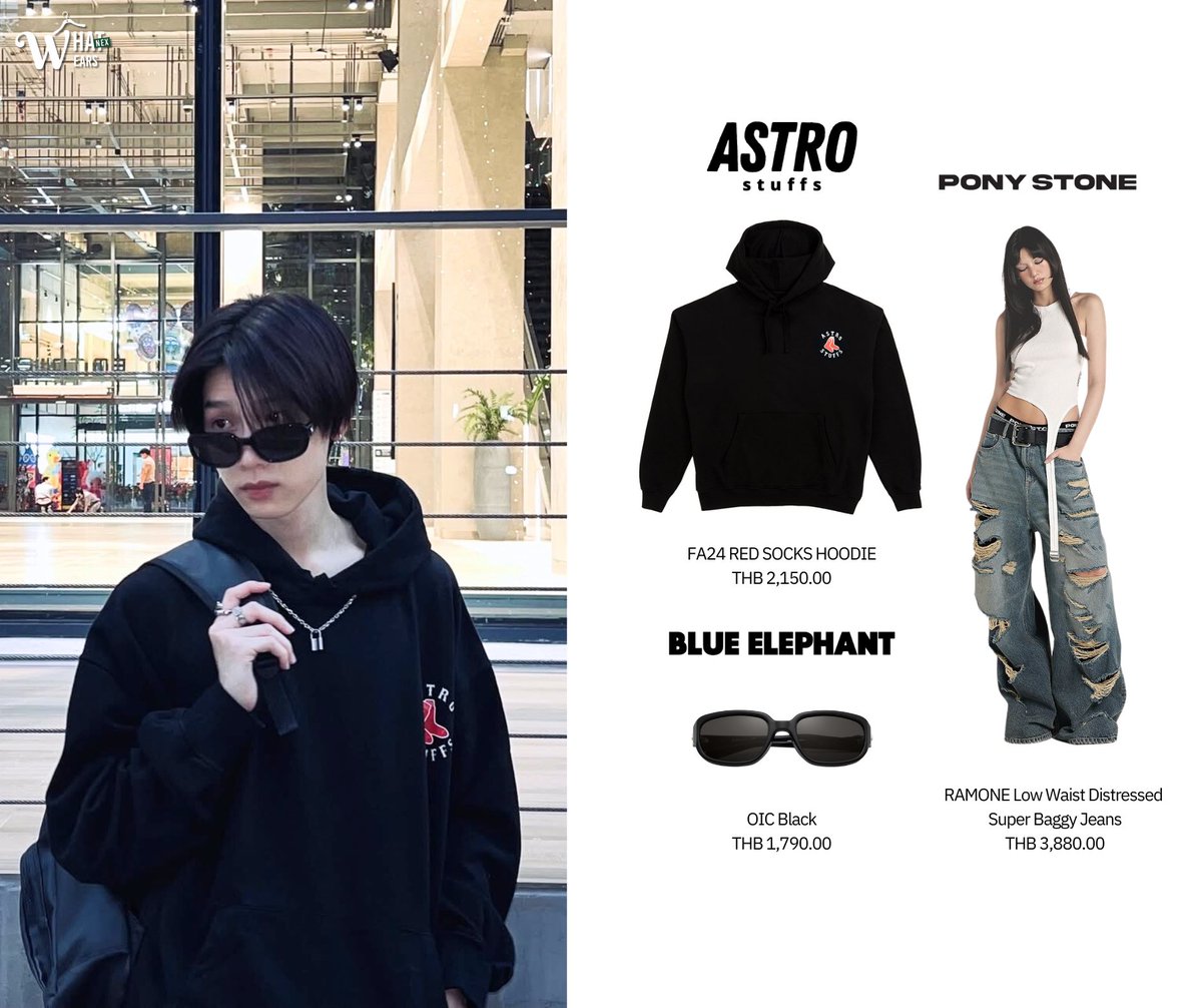 WhatNEXwears_'s tweet photo. What NEX wears : NEX for
241123 - nex.busofficial IG Update
#AstroStuffs @Astrostuffs_TH
👕 FA24 RED SOCKS HOODIE
#PONYSTONE @ponystonestudio
👖 RAMONE Low Waist Distressed Super Baggy Jeans
#BLUEELEPHANT @_BLUEELEPHANT_
🕶️ OIC Black
#NEXnattakit
#BUSbecauseofyouishine
#whatNEXwears