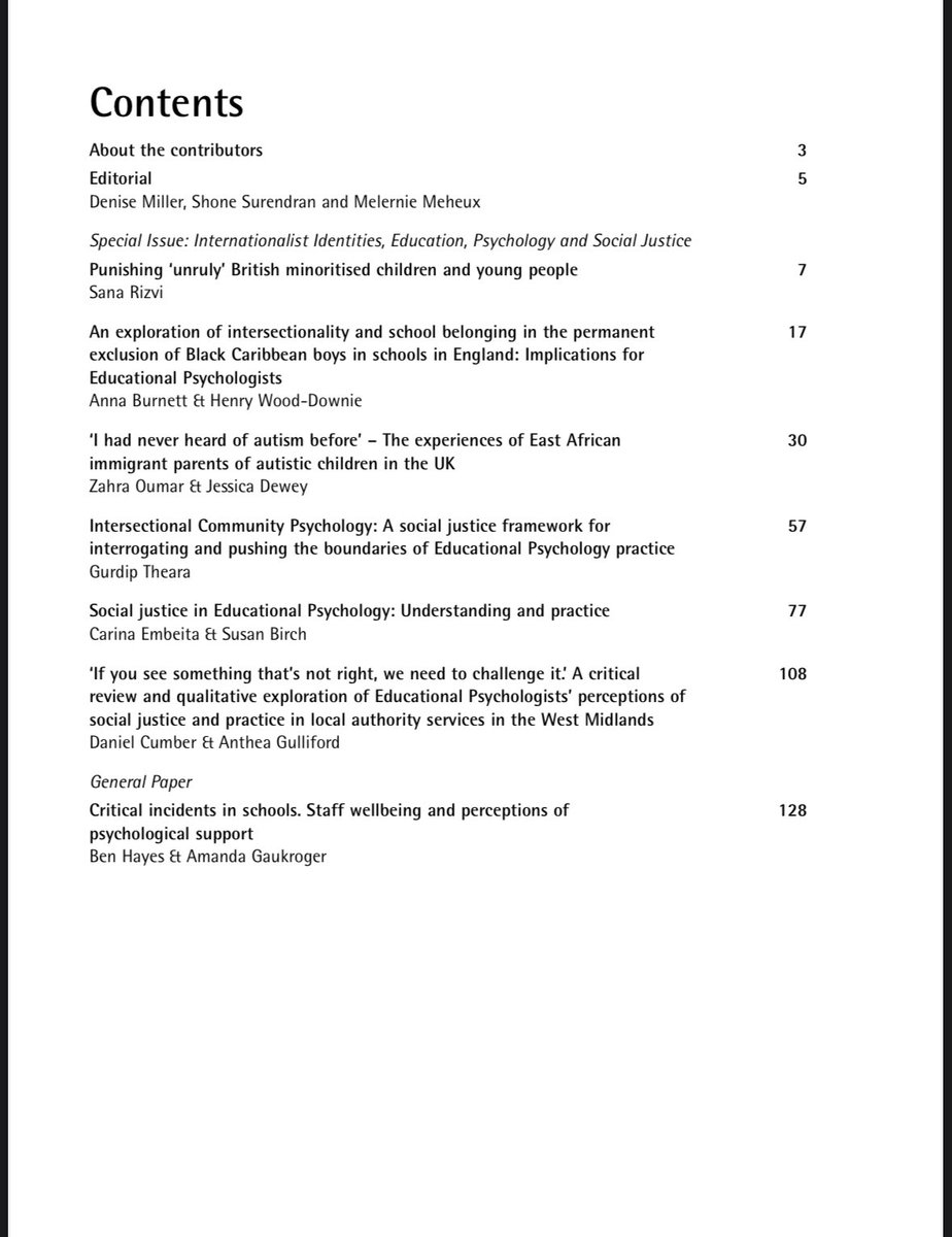 BPS DECP (@decpofficial) on Twitter photo Educational & Child Psychology is delighted to announce its latest special edition.
Intersectional Identities: Education, Psychology and Social Justice Part One
It’s full of brilliant articles.
You can read it here: explore.bps.org.uk/content/bpsecp…
#twittereps <a href="/BPSOfficial/">British Psychological Society</a> Educational & Child Psychology is delighted to announce its latest special edition.
Intersectional Identities: Education, Psychology and Social Justice Part One
It’s full of brilliant articles.
You can read it here: explore.bps.org.uk/content/bpsecp…
#twittereps <a href="/BPSOfficial/">British Psychological Society</a>