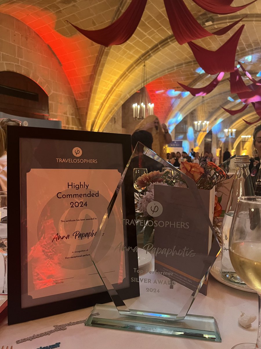 Thrilled and honoured to share highlights from this year’s <a href="/Travelosophers_/">Travelosophers</a> 𝓞𝓷𝓮 𝓢𝓽𝓮𝓹 𝓑𝓮𝔂𝓸𝓷𝓭 Annual Conference in beautiful Malta! 🌍

I'm overjoyed to have come home with two awards:
🏆 Highly Commended 2024
🥈 Top Performer Silver Award 2024