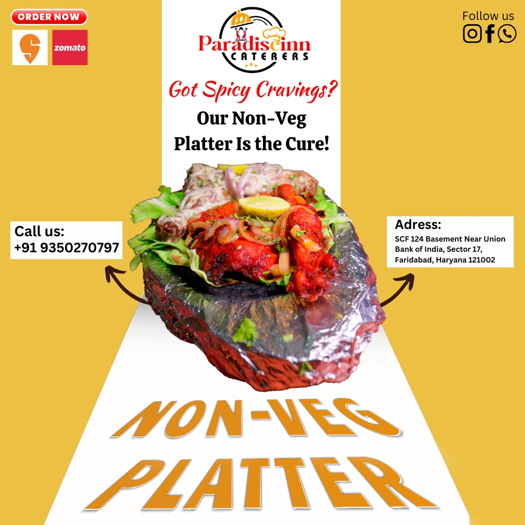 ParadiseInnC's tweet photo. Got Spicy Cravings? Our Non-Veg Platter is the cure!👏🔥
.
.
#NonVegCravings #nonvegplatter #chinese #chinesefood #vegetarian #chillipotato #chickenwings #kadhaipaneer #foodie #foodies #food #explore  #delhifoodie #cafedelhi #favouritefood #tastyfoods #weekendfoodlove https://t.co/V8XKpEKaZG