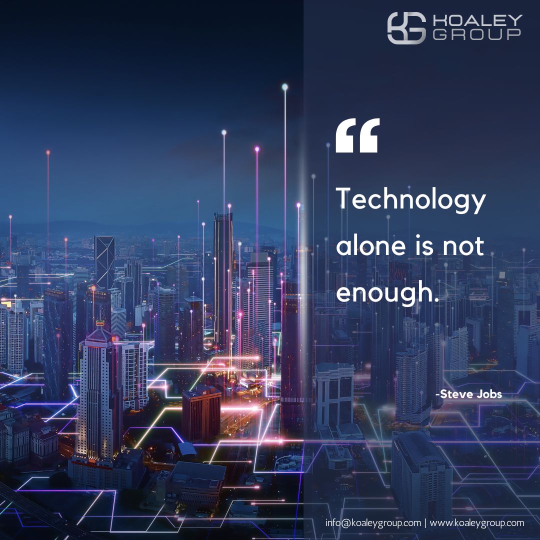 "Technology alone is not enough."
— Steve Jobs

At Koaley Group, we combine technology with design and collaboration to create innovative software solutions. Let's turn ideas into reality!

🤝 Your Solutions Partner

#Innovation #SoftwareDevelopment #TechQuote