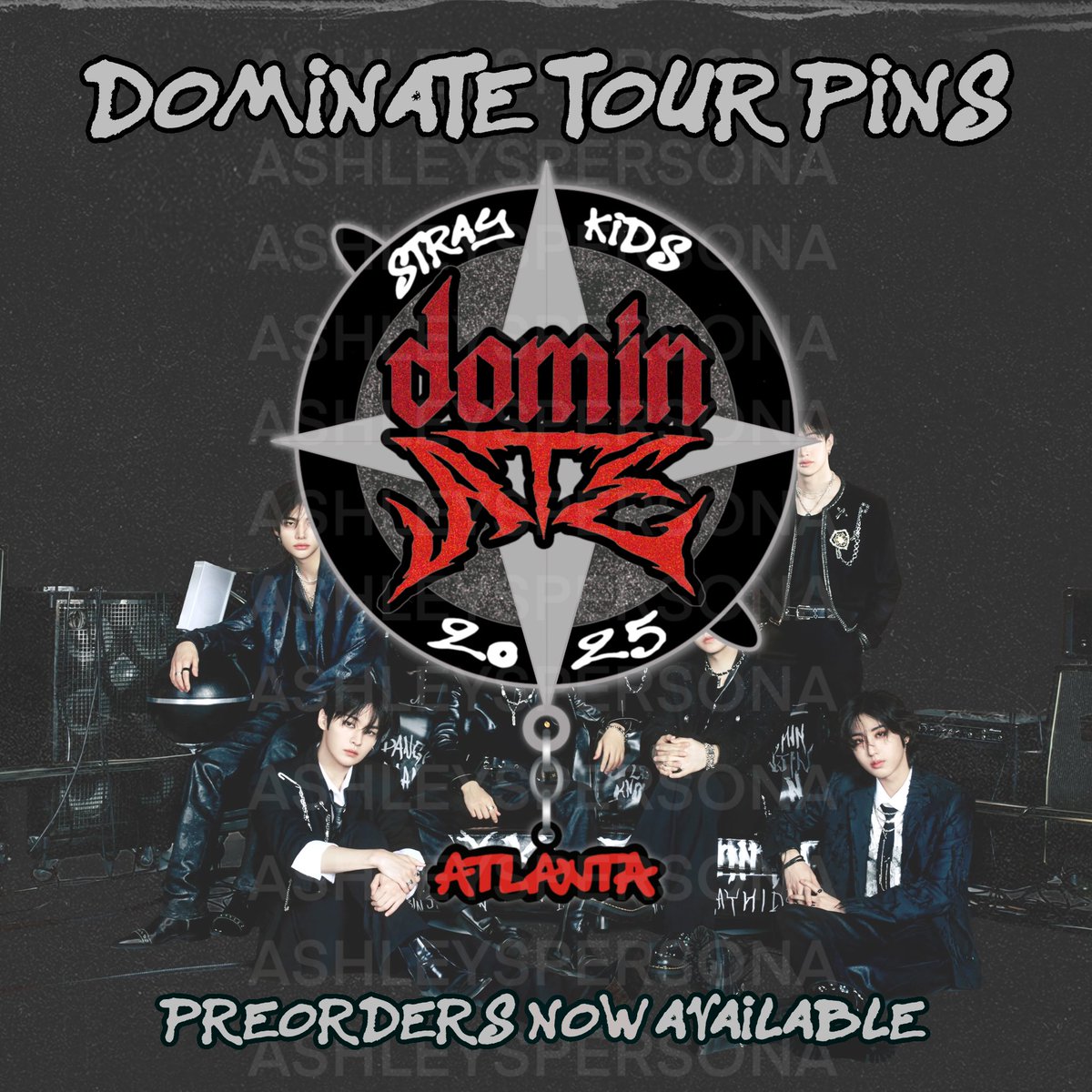 ashleyspersona's tweet photo. dominATE skz tour pins for all cities are now available for preorder!💕

Skz,stray kids, dominate tour, Orlando, Chicago, Arlington, New York, Seattle, Atlanta, Washington DC, LA, San Francisco, Toronto https://t.co/I6k4ORRZ8x