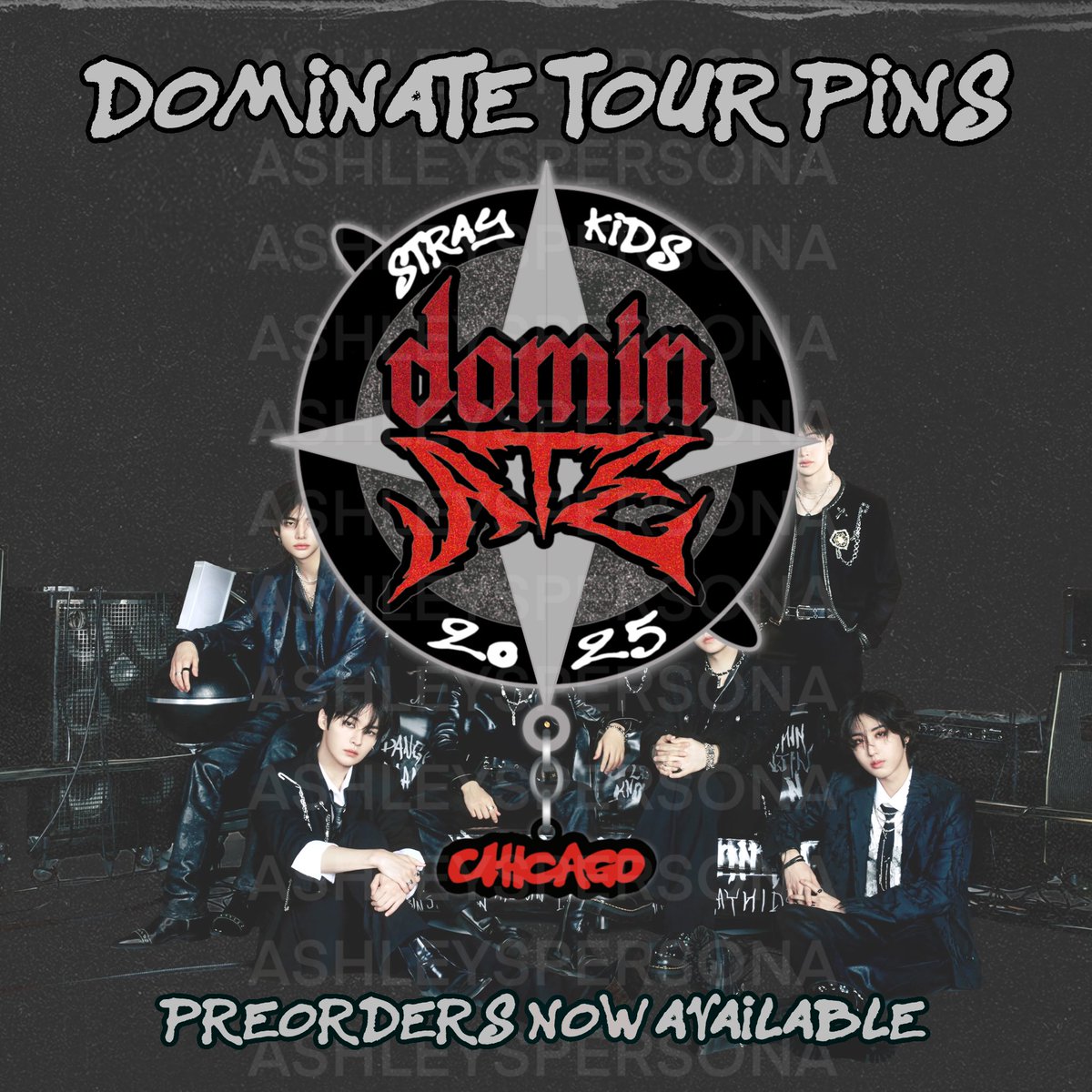 ashleyspersona's tweet photo. dominATE skz tour pins for all cities are now available for preorder!💕

Skz,stray kids, dominate tour, Orlando, Chicago, Arlington, New York, Seattle, Atlanta, Washington DC, LA, San Francisco, Toronto https://t.co/I6k4ORRZ8x