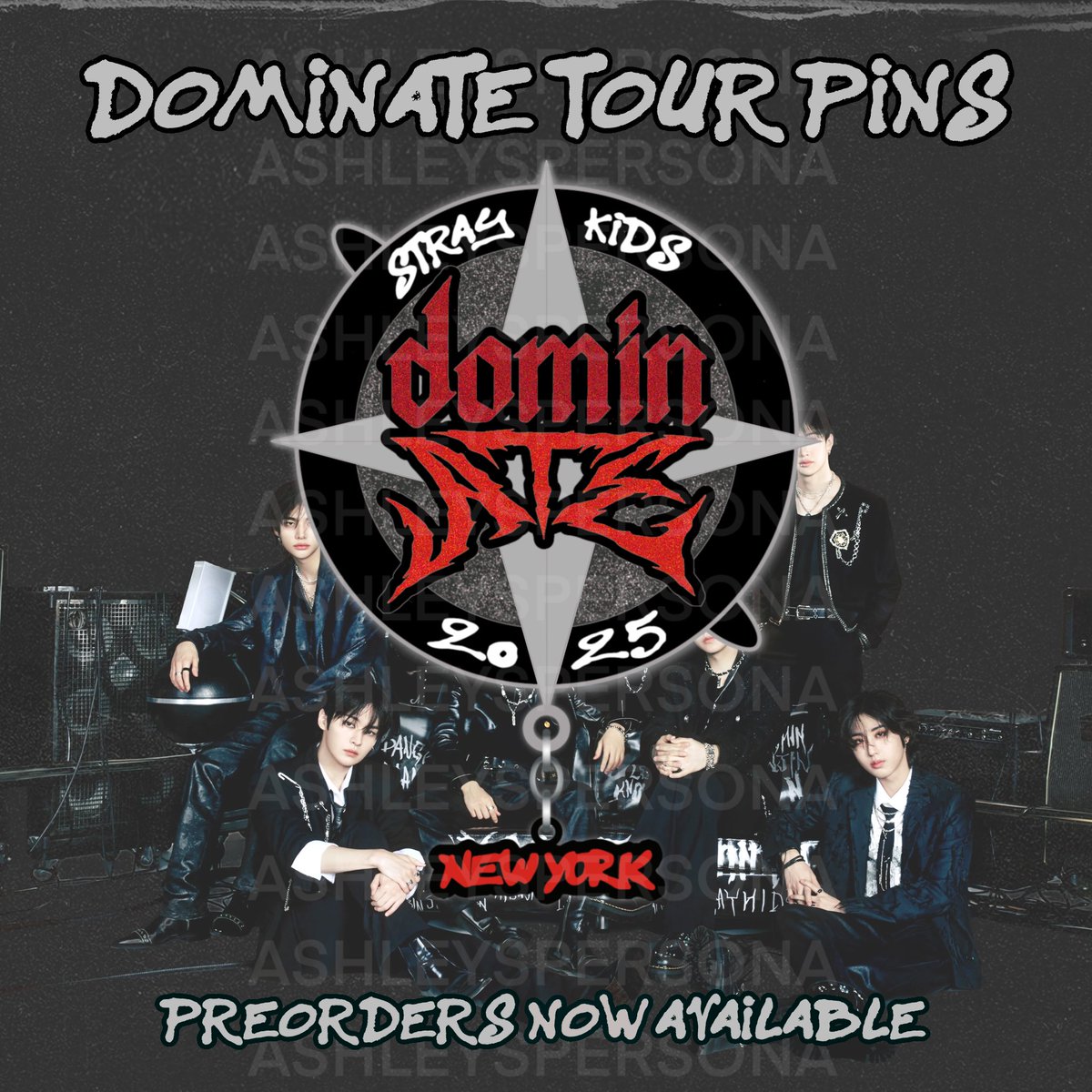 ashleyspersona's tweet photo. dominATE skz tour pins for all cities are now available for preorder!💕

Skz,stray kids, dominate tour, Orlando, Chicago, Arlington, New York, Seattle, Atlanta, Washington DC, LA, San Francisco, Toronto https://t.co/I6k4ORRZ8x