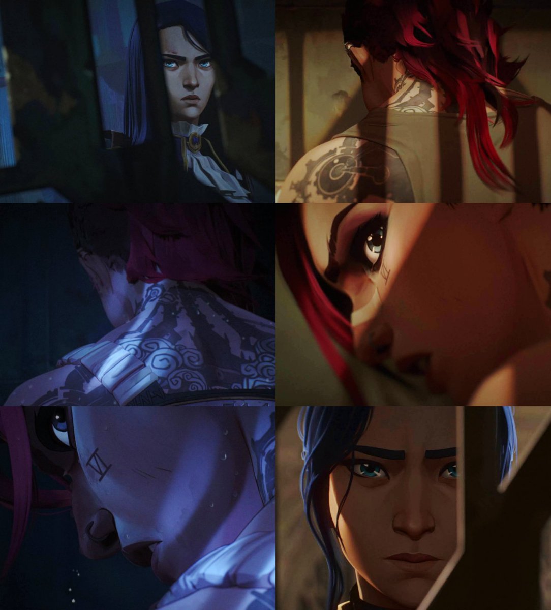 lenaskzorel's tweet image. this fcking parallel ohmyfck #arcaneseason2 #caitvi