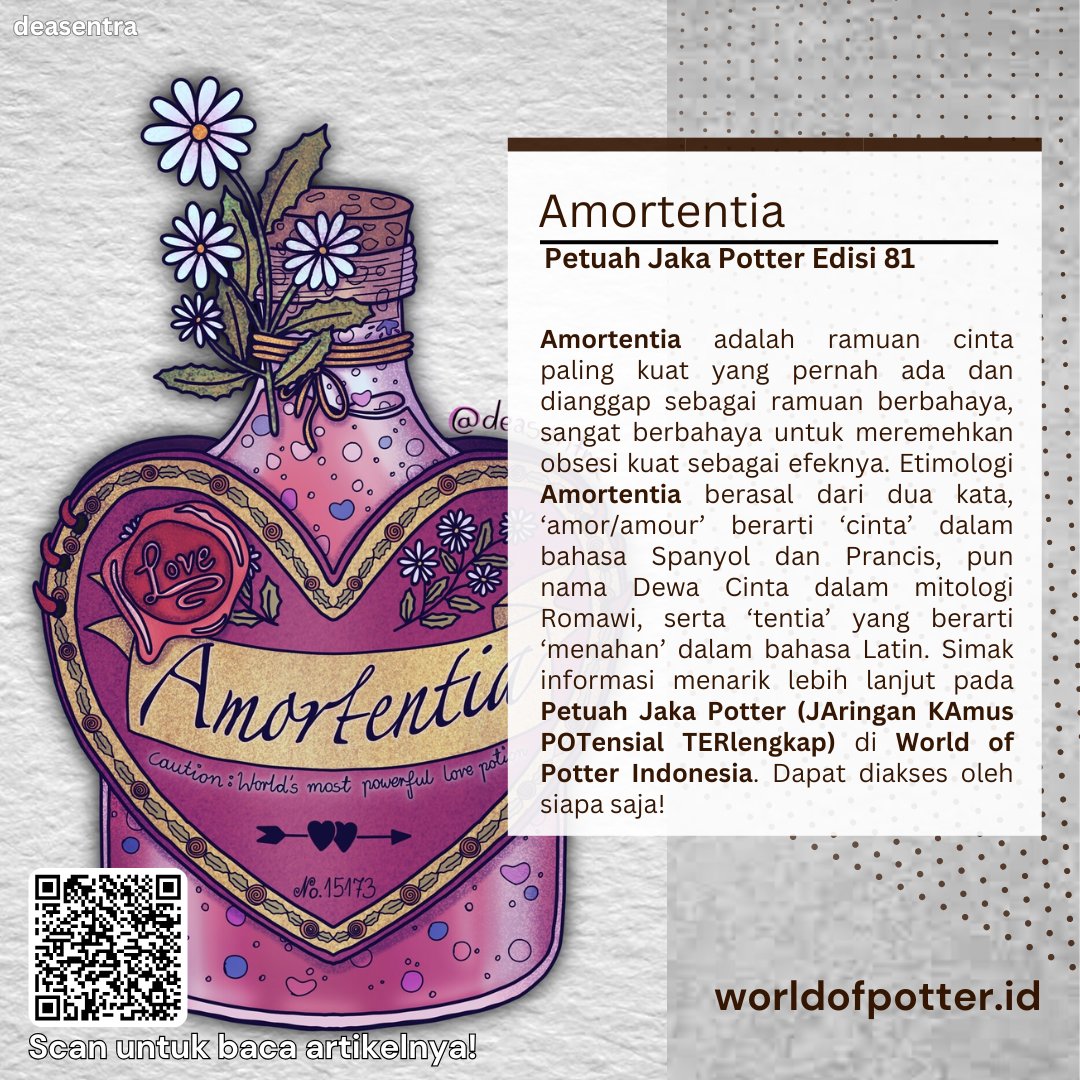 WorldofPotterID's tweet photo. Kepo soal Amortentia alias ramuan cinta? Mau coba buat? Yuk, gabung WoP ID dan baca https://t.co/H0EFR9Pntt SEKARANG! #harrypotter #lovepotion #amortentia https://t.co/KtSc2FwGiF