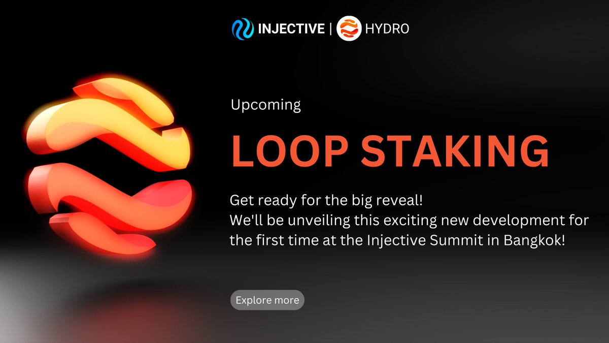 Danyal94517067's tweet photo. Get ready to level up!
@hydro_fi is launching Loop Stake, a game-changing feature that's about to take the ecosystem by storm!
Announced at #InjectiveSummit, stay tuned for the latest!
#Injective #BlockchainInnovation #inj #hydro #hydroprotocol https://t.co/NMPhtQayJp
