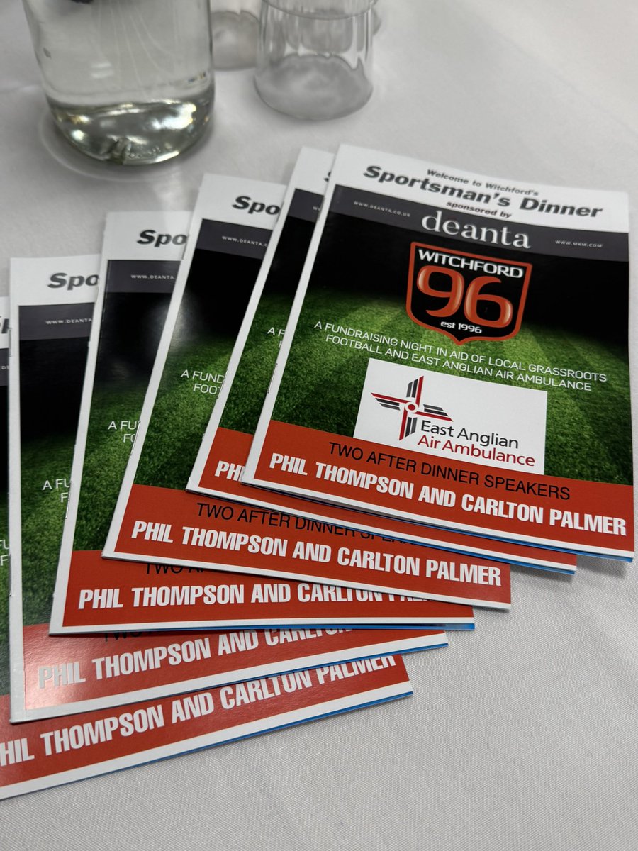 nigesmith10's tweet photo. What a great night again the Sportsman Dinner 2024 with @CarltonPalmer @Phil_Thompson4 @adgerbrown raised over£10k for @EastAngliAirAmb &amp; @Witchford96 thanks for support and great evening. https://t.co/p0D78Mg0Xb