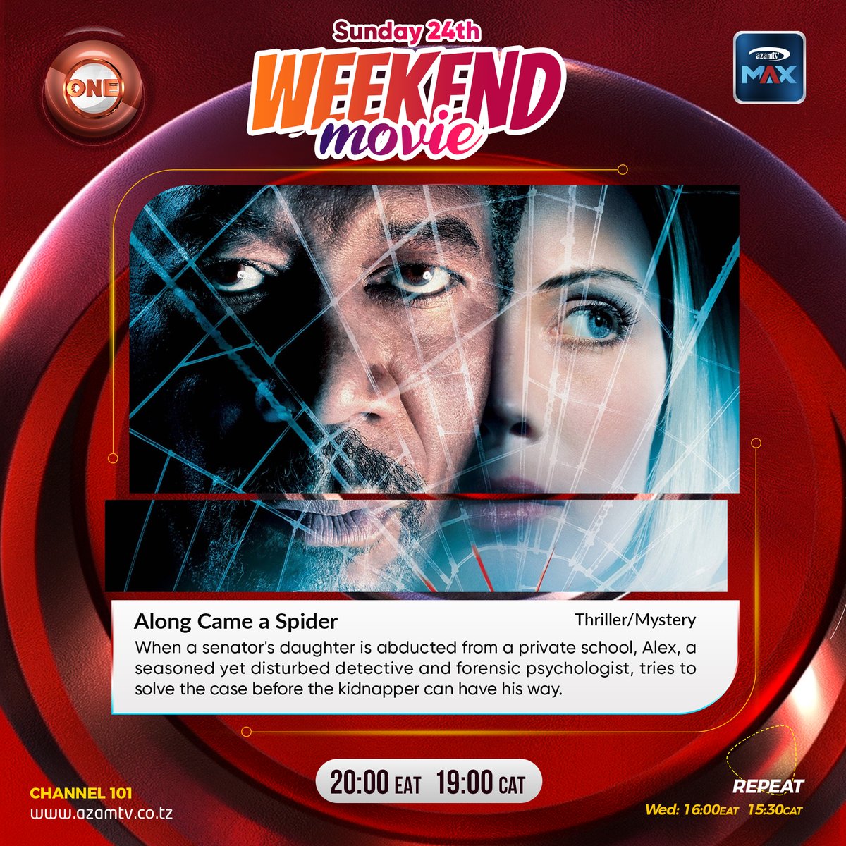 Azamtv_ug's tweet image. This Sunday on #AzamONE, don't miss the thrill, action and mystery with #AlongCameASpider at 08:00pm on #AzamTV #Ch101
#WeekendMovieupdates #AzamTVUpdates #burudanikwawote #Entertainmentforeverybody
You can also catch it on the go with #AzamTVMaxApp click on the Download link