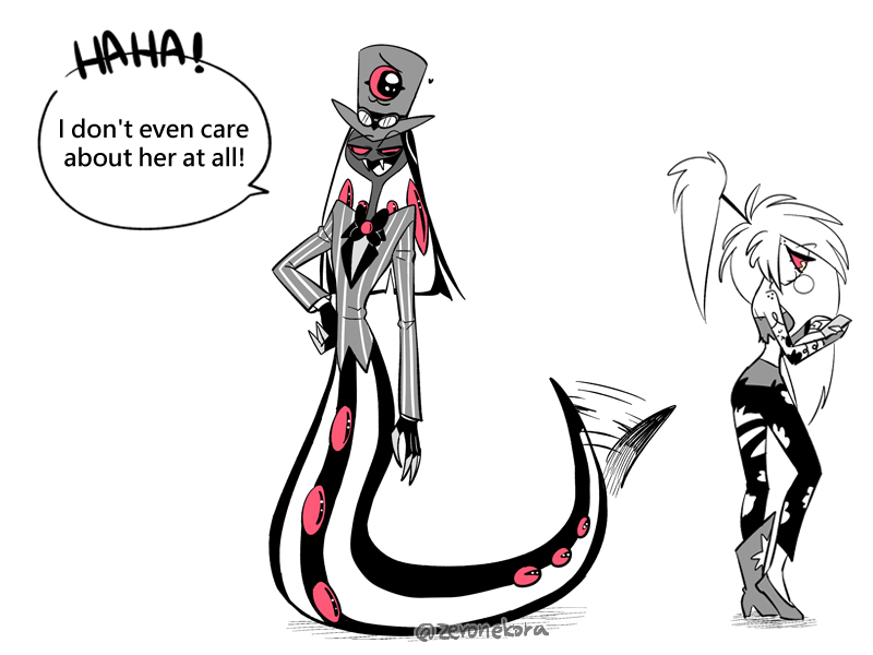 🐍🍒 
'Not even a little!'
#HazbinHotel #Cherrisnake 