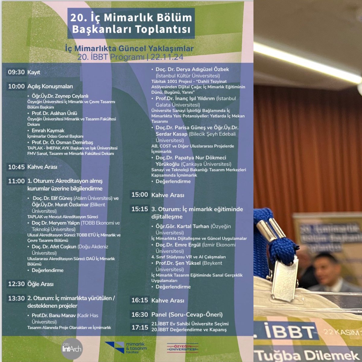 tuba_tuuuba's tweet photo. Özyeğin Üniversitesi’nin ev sahipliğinde;
20. İç Mimarlık Bölüm Başkanları
Toplantısı’na katılım sağladık.

Türkiye’nin dört bir yanından
akademisyenlerin (Prof.,Doç.,Öğr. Gör.)
ve İç Mimarlar Odası temsilcilerinin
yer aldığı bu anlamlı etkinlikte,
kendim de bir iç mimar olarak;
değerli hocalarımızın sunumlarını
izleme fırsatını bulduğum için
ayrıca, çok mutlu oldum..🤗

Bu başarılı organizasyon için;
Özyeğin Üniversitesi’ne ve emeği geçen
tüm hocalarımıza teşekkür ederim.🌸

@ozyeginuni @icmo1976 @e_kaymak