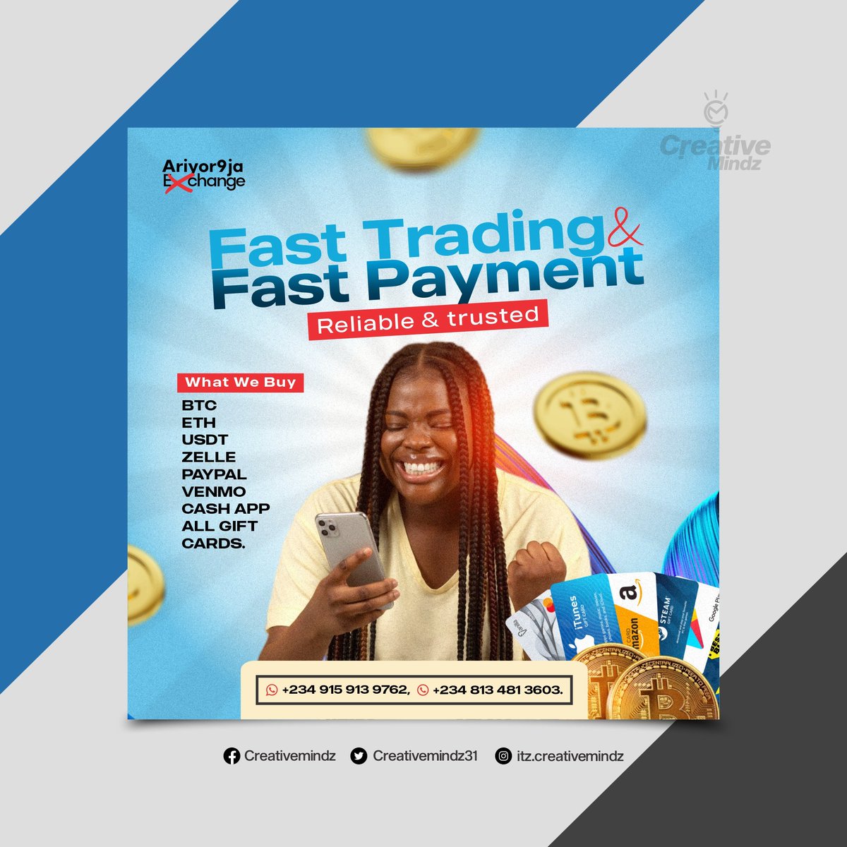 Creativemindz31's tweet photo. Flyer Design for Crypto Currency Vedor https://t.co/9FF6URKLh6