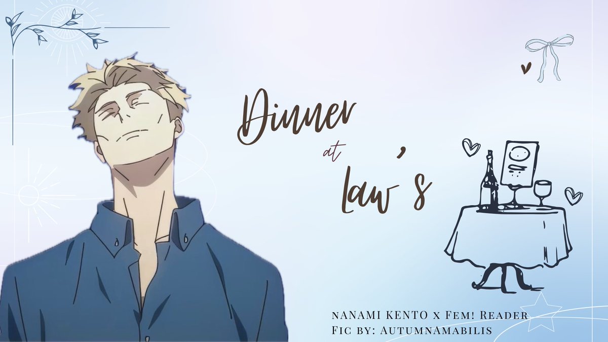 autumnamabilis's tweet photo. #JujutsuKaisen FanFiction

Nanami Kento x Fem! Reader 🔞 - Dinner at Laws

As you take a step forward for the relationship. You both pays a visit to Nanami's parents, to ask for their blessings.

#JJKAU #NanamiKento https://t.co/x6OGJkRxvL